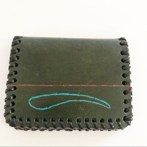 Handmade Forest Green Leather Wallet